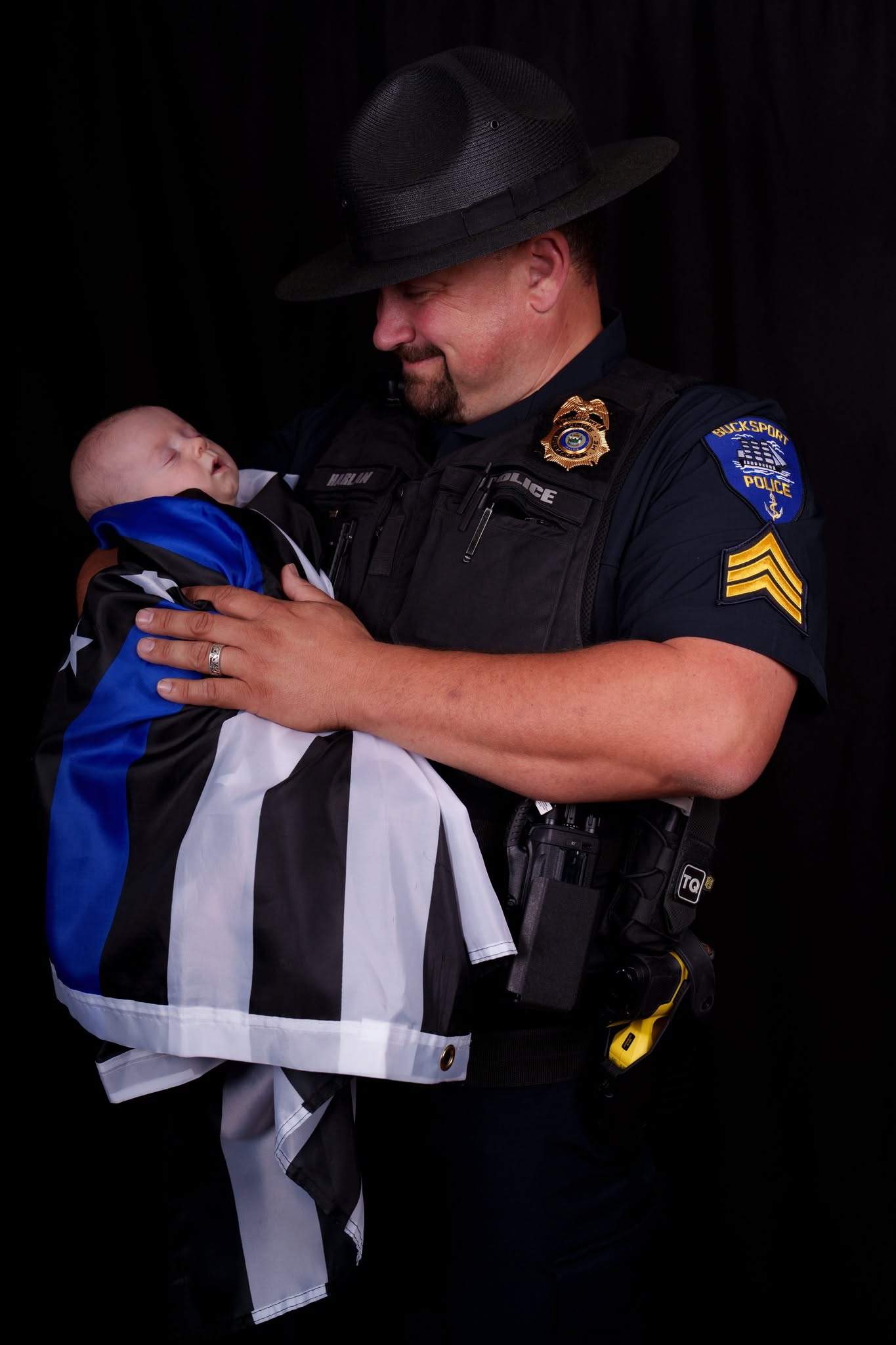 Father holding his newborn baby