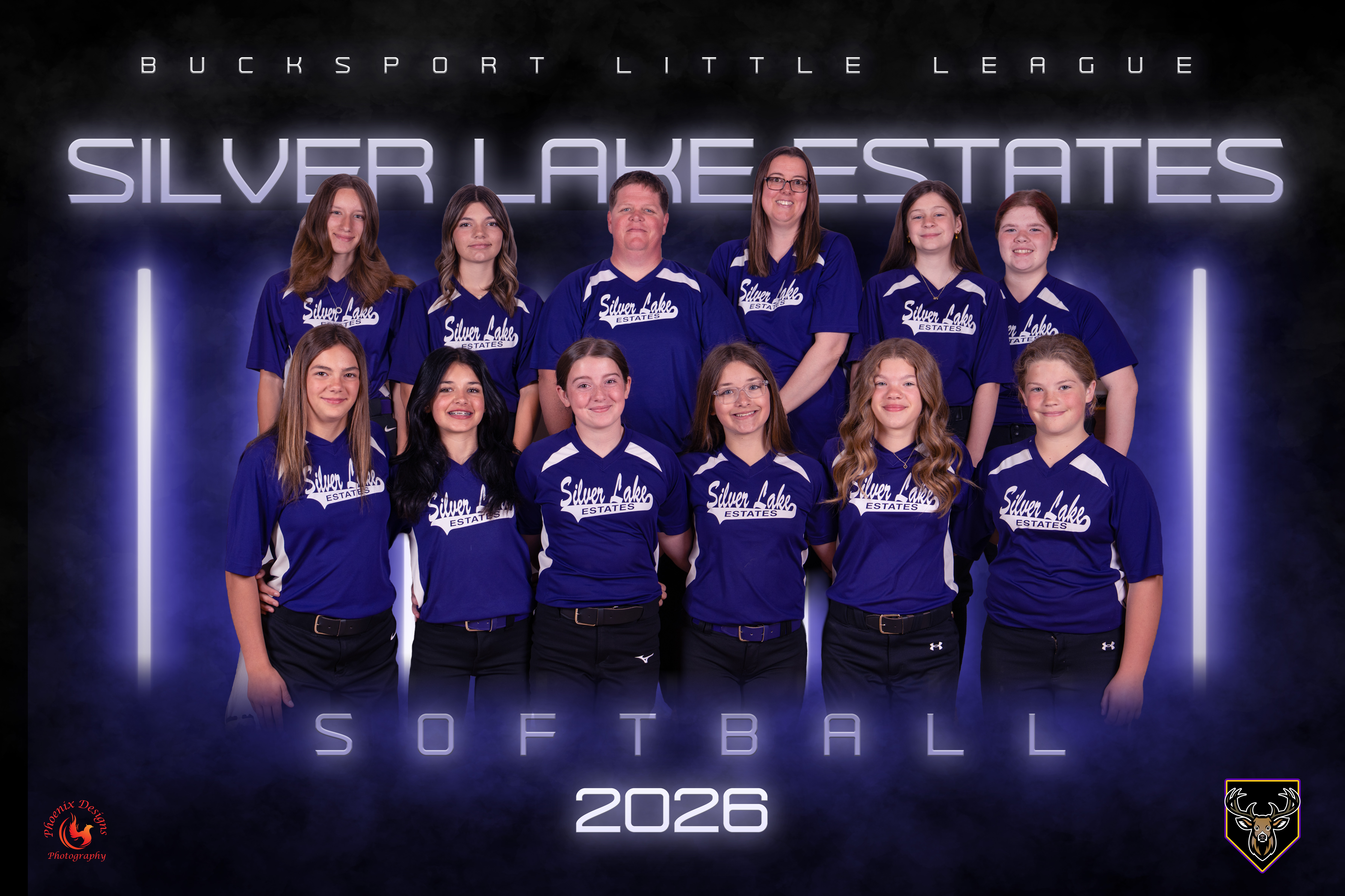 Creative youth sports team portrait