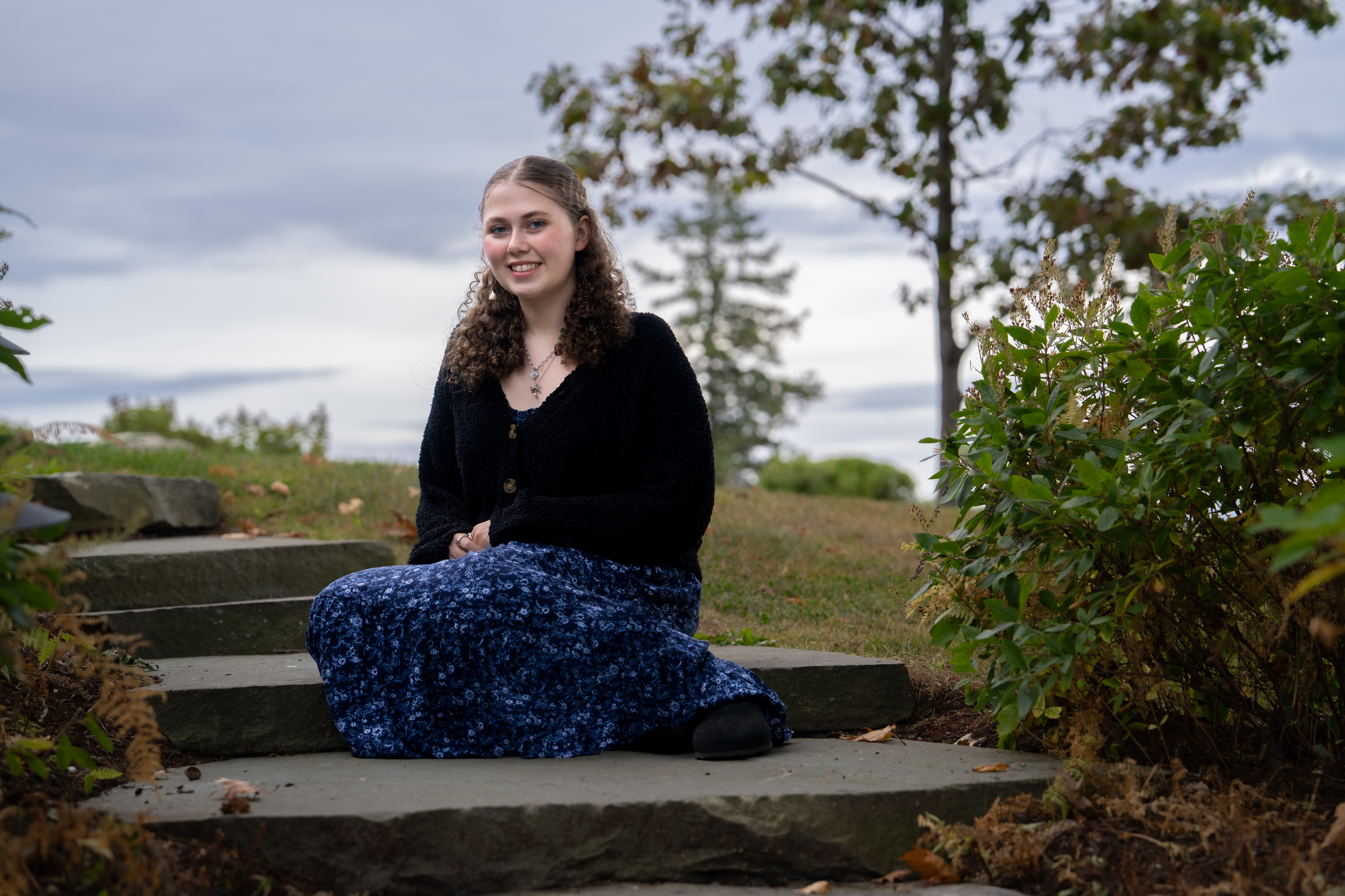 Senior portrait on the Maine coast