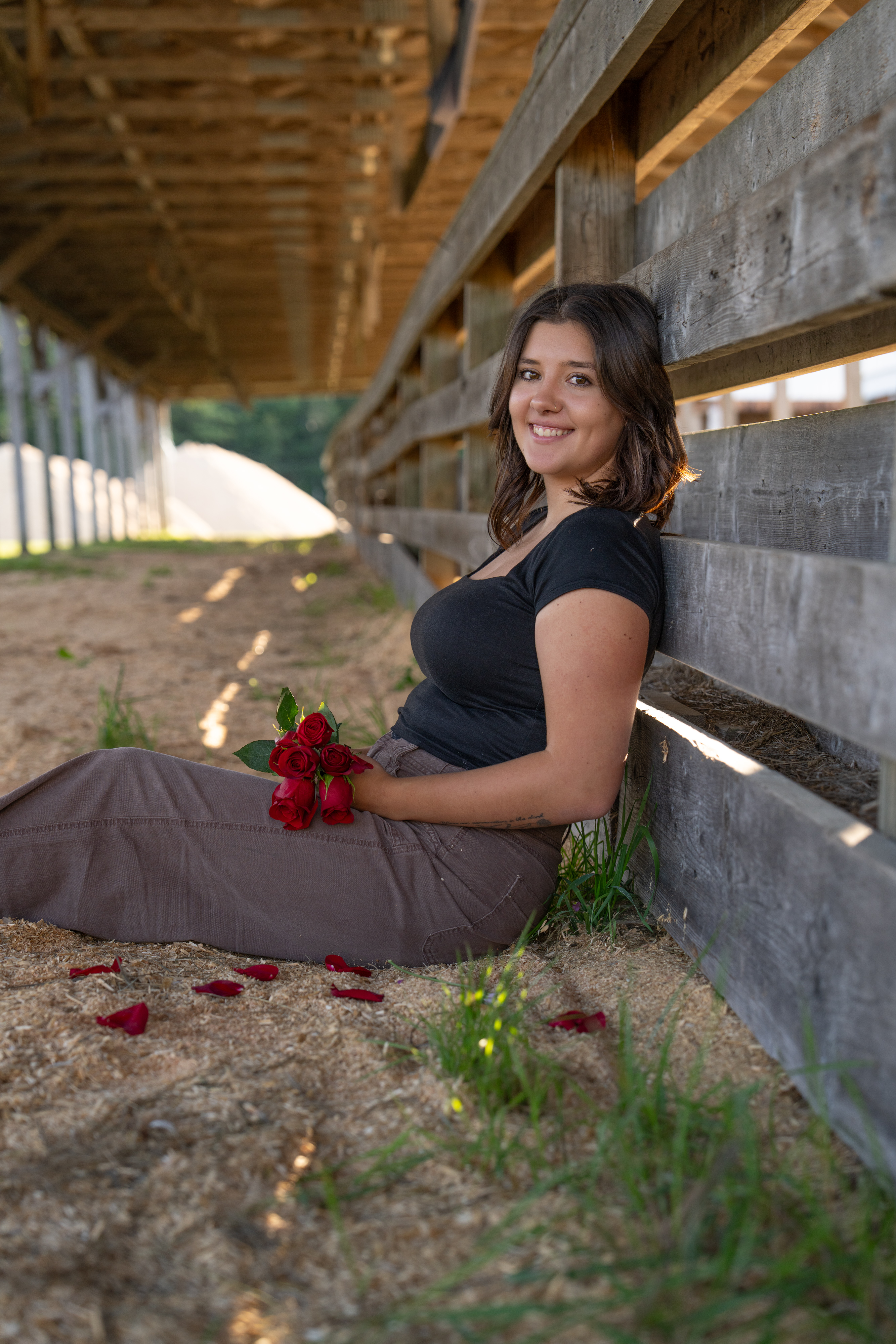 Senior portrait in fall color