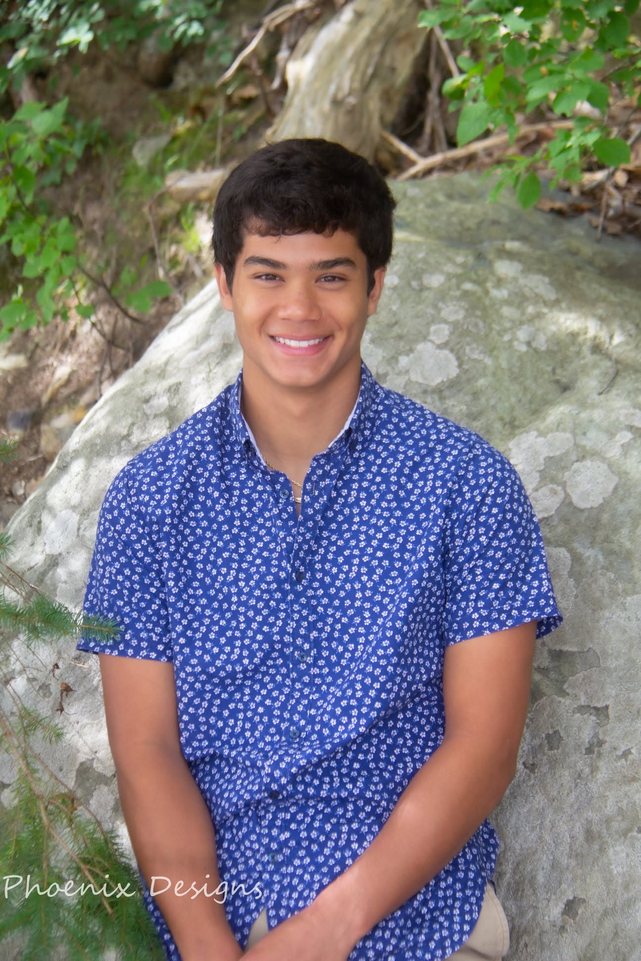 Male senior portrait outdoors